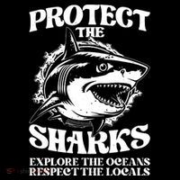 Retro Protect The Sharks Explore The Oceans Respect The Locals Shark Week Lover Womens Tank Top