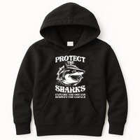 Retro Protect The Sharks Explore The Oceans Respect The Locals Shark Week Lover Kids Hoodie