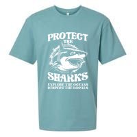 Retro Protect The Sharks Explore The Oceans Respect The Locals Shark Week Lover Sueded Cloud Jersey T-Shirt