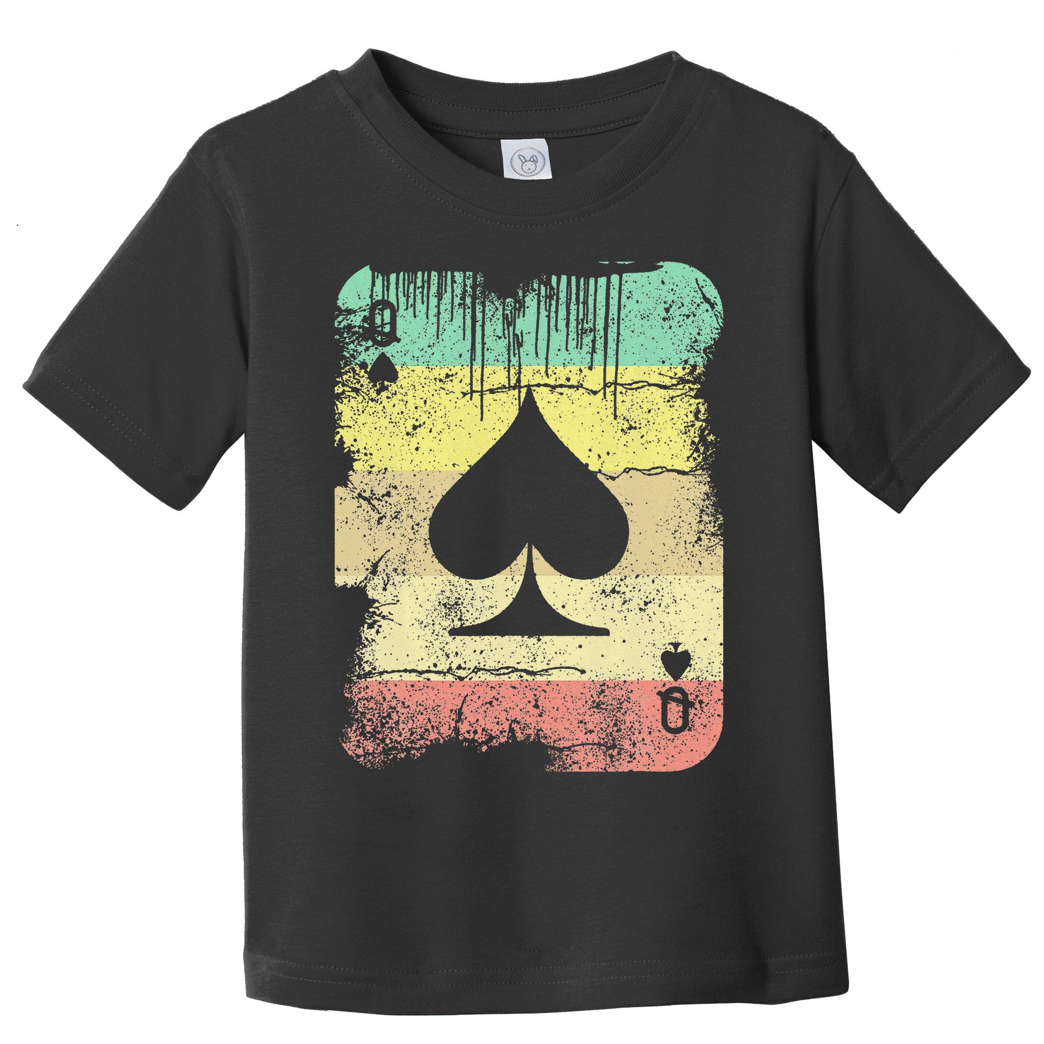Retro Poker Texas Hold'Em Queen Of Spades Vintage Poker Toddler T-Shirt