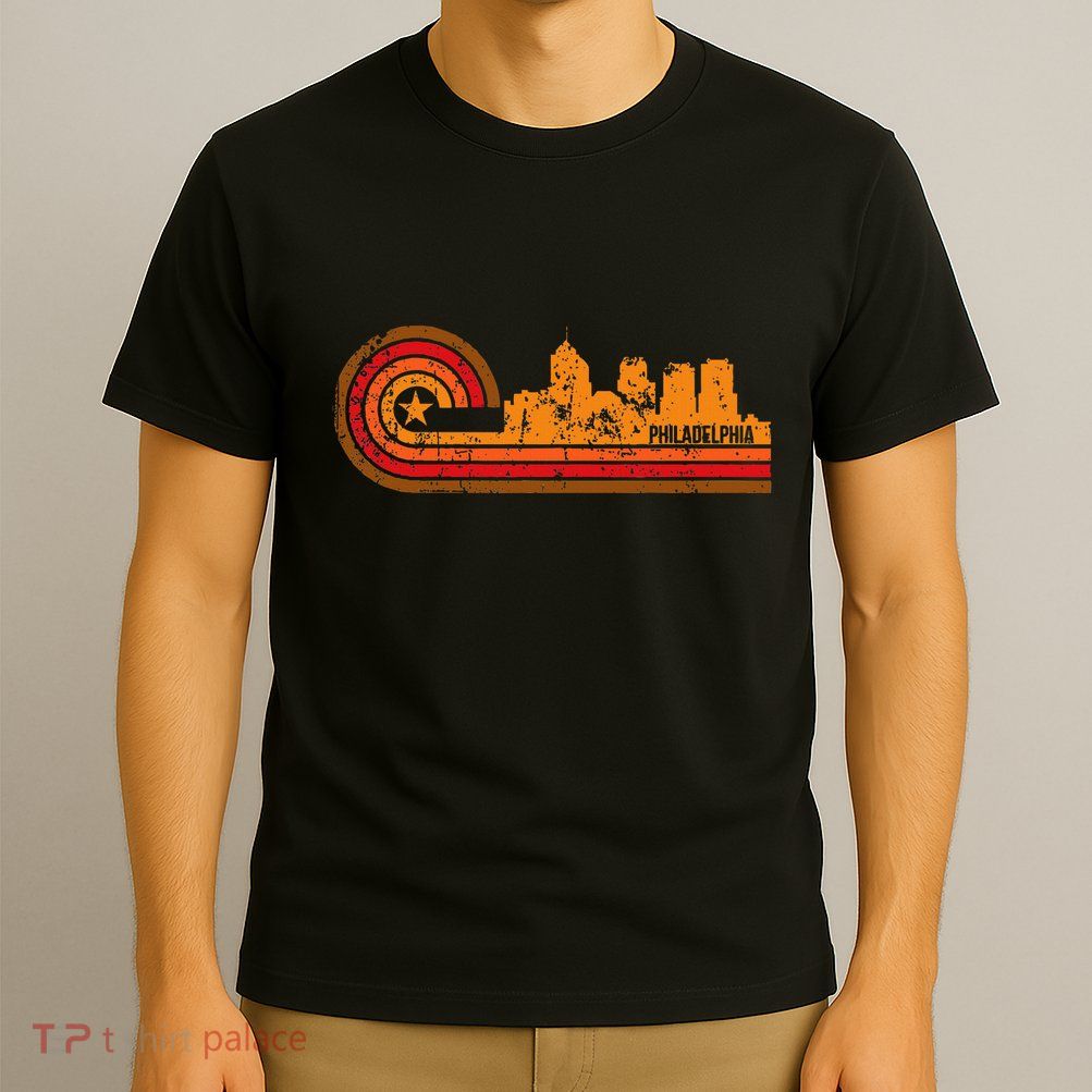 Retro Philadelphia T Philadelphia Pa Skyline T-Shirt