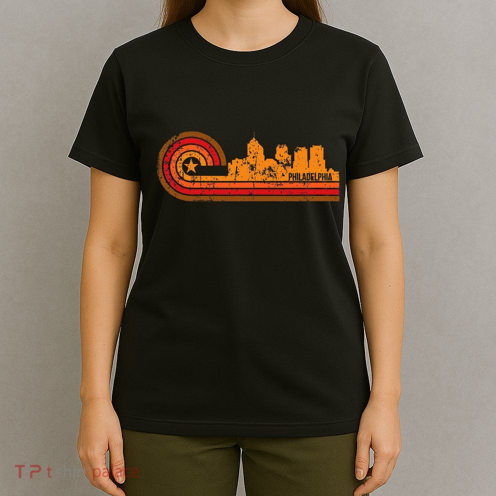 Retro Philadelphia T Philadelphia Pa Skyline T-Shirt