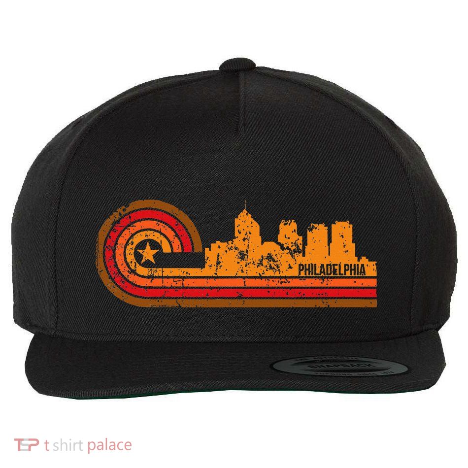 Retro Philadelphia T Philadelphia Pa Skyline Wool Snapback Cap