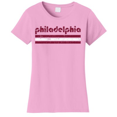 Retro Philadelphia Three 3 Stripes Vintage Weathered Women's T-Shirt