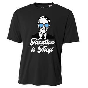 Ron Paul Taxation is Theft Libertarian Ancap Freedom Liberty Cooling Performance Crew T-Shirt