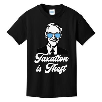 Ron Paul Taxation is Theft Libertarian Ancap Freedom Liberty Kids T-Shirt