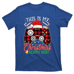 Red Plaid Ugly Design This Is My Video Game Christmas Pajama Cute Gift T-Shirt