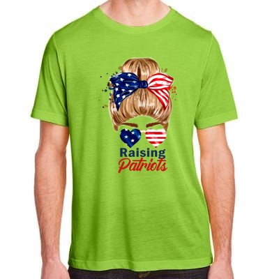 Raising Patriots Us Flag Independence Day 4th Of July Tee Meaningful Gift Adult ChromaSoft Performance T-Shirt