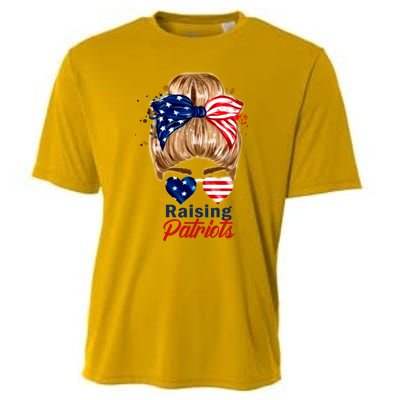 Raising Patriots Us Flag Independence Day 4th Of July Tee Meaningful Gift Cooling Performance Crew T-Shirt