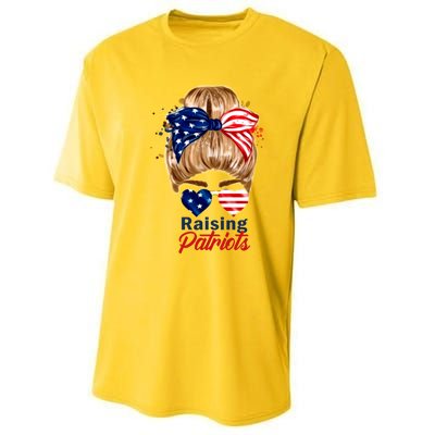 Raising Patriots Us Flag Independence Day 4th Of July Tee Meaningful Gift Performance Sprint T-Shirt