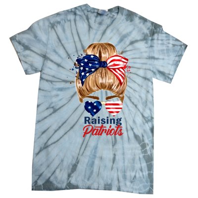 Raising Patriots Us Flag Independence Day 4th Of July Tee Meaningful Gift Tie-Dye T-Shirt