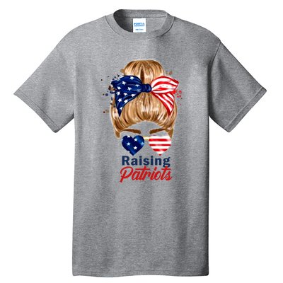 Raising Patriots Us Flag Independence Day 4th Of July Tee Meaningful Gift Tall T-Shirt