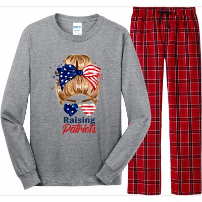 Raising Patriots Us Flag Independence Day 4th Of July Tee Meaningful Gift Long Sleeve Pajama Set