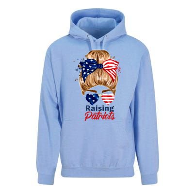 Raising Patriots Us Flag Independence Day 4th Of July Tee Meaningful Gift Unisex Surf Hoodie