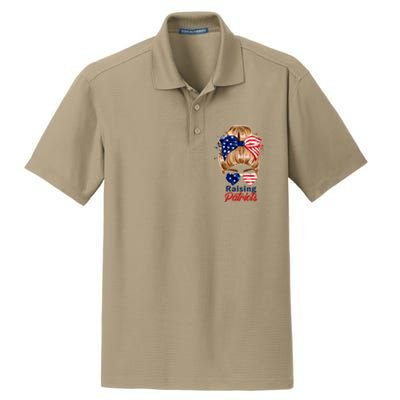 Raising Patriots Us Flag Independence Day 4th Of July Tee Meaningful Gift Dry Zone Grid Polo