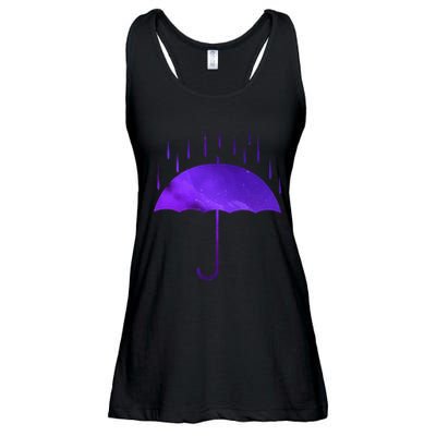 Rain Purple Umbrella Violet Favorite Color Ladies Essential Flowy Tank