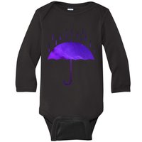 Rain Purple Umbrella Violet Favorite Color Baby Long Sleeve Bodysuit