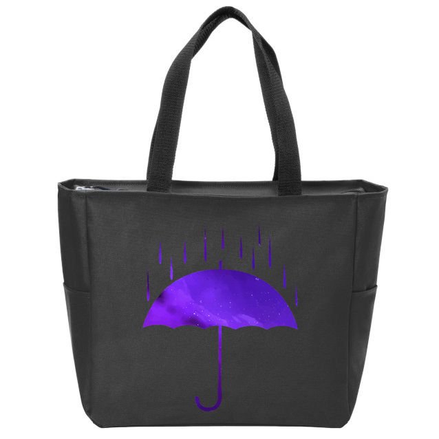 Rain Purple Umbrella Violet Favorite Color Zip Tote Bag