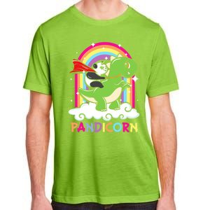 Rainbow Panda Unicorn Riding Dinosaur Gift Adult ChromaSoft Performance T-Shirt