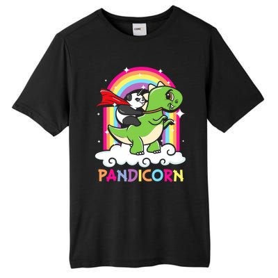 Rainbow Panda Unicorn Riding Dinosaur Gift Tall Fusion ChromaSoft Performance T-Shirt