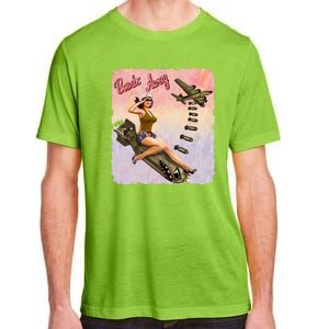 Retro Pin Up Girl Bombs Away Retro Adult ChromaSoft Performance T-Shirt