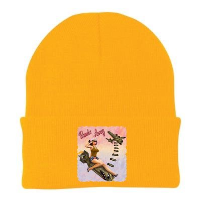 Retro Pin Up Girl Bombs Away Retro Knit Cap Winter Beanie