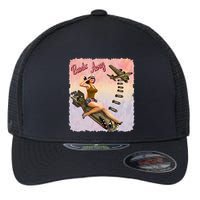 Retro Pin Up Girl Bombs Away Retro Flexfit Unipanel Trucker Cap