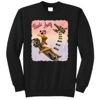 Retro Pin Up Girl Bombs Away Retro Sweatshirt