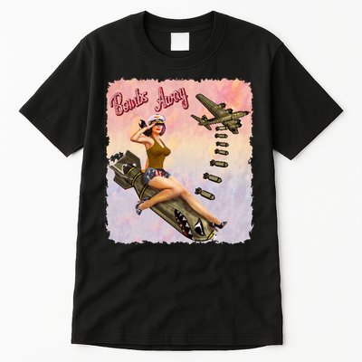 Retro Pin Up Girl Bombs Away Retro Tall T-Shirt