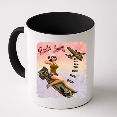 Retro Pin Up Girl Bombs Away Retro Mug