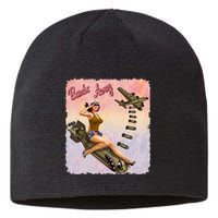 Retro Pin Up Girl Bombs Away Retro Sustainable Beanie