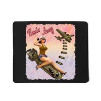 Retro Pin Up Girl Bombs Away Retro Mousepad