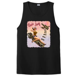 Retro Pin Up Girl Bombs Away Retro PosiCharge Competitor Tank