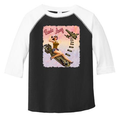 Retro Pin Up Girl Bombs Away Retro Toddler Fine Jersey T-Shirt