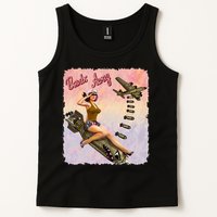 Retro Pin Up Girl Bombs Away Retro Tank Top