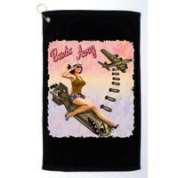 Retro Pin Up Girl Bombs Away Retro Golf Towel