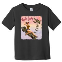 Retro Pin Up Girl Bombs Away Retro Toddler T-Shirt