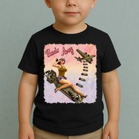 Retro Pin Up Girl Bombs Away Retro Toddler T-Shirt
