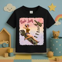 Retro Pin Up Girl Bombs Away Retro Toddler T-Shirt