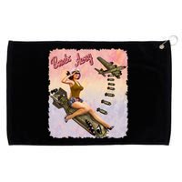 Retro Pin Up Girl Bombs Away Retro Grommeted Golf Towel