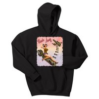 Retro Pin Up Girl Bombs Away Retro Kids Hoodie