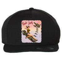 Retro Pin Up Girl Bombs Away Retro Wool Snapback Cap