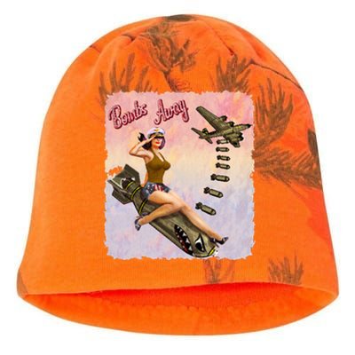 Retro Pin Up Girl Bombs Away Retro Kati - Camo Knit Beanie