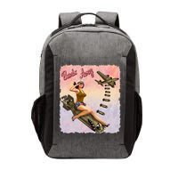 Retro Pin Up Girl Bombs Away Retro Vector Backpack