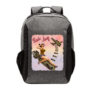 Retro Pin Up Girl Bombs Away Retro Vector Backpack