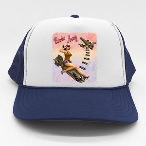 Retro Pin Up Girl Bombs Away Retro Trucker Hat