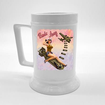 Retro Pin Up Girl Bombs Away Retro Beer Stein