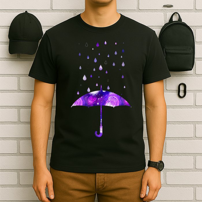 Rain Purple Umbrella For Violet Favorite Color T-Shirt