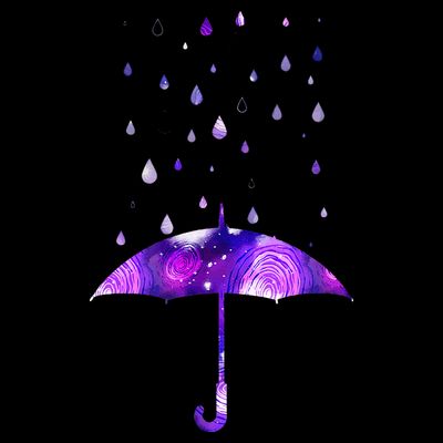 Rain Purple Umbrella For Violet Favorite Color T-Shirt