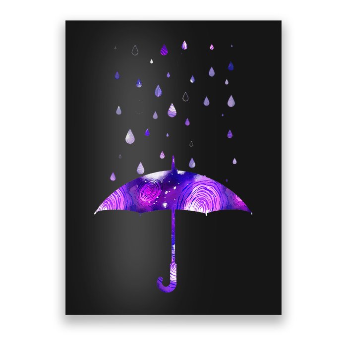 Rain Purple Umbrella For Violet Favorite Color Poster